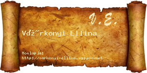 Várkonyi Ellina névjegykártya